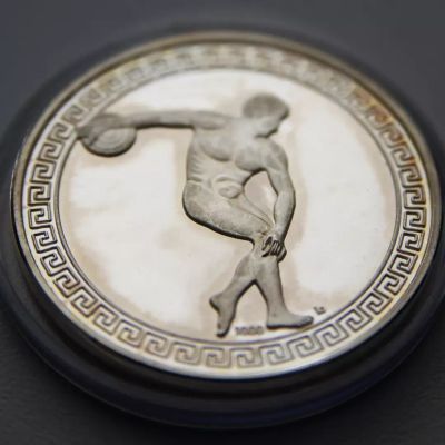 Лот: 21720185. Фото: 1. Серебряная памятная медаль «XXIII... Памятные медали