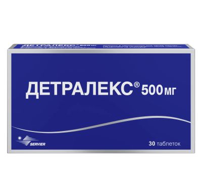 Лот: 23263289. Фото: 1. Детралекс таб.п о 500мг №30. Лекарства