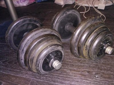 Лот: 8440932. Фото: 1. Гантели обрезиненные 15 кг общего... Гантели
