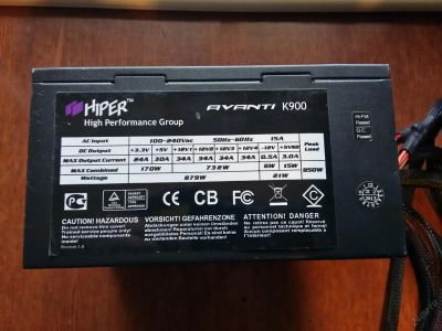Лот: 5942144. Фото: 1. Блок питания HIPER 900W. Корпуса, блоки питания