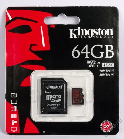 Лот: 5849292. Фото: 1. Карта памяти microSD XC 64 GB... Карты памяти