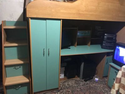 Лот: 11441195. Фото: 1. Детский спальный модуль. Детская... Детские кровати и кроватки