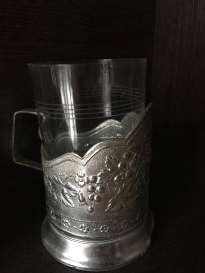 Лот: 22558132. Фото: 1. Стаканы с подстаканниками 2 шт... Кружки, стаканы, бокалы