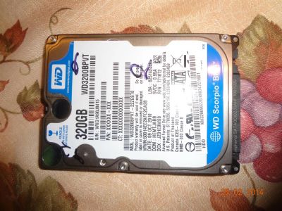 Лот: 3770342. Фото: 1. жесткий wd 320. Жёсткие диски (HDD)