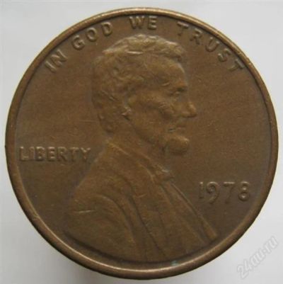 Лот: 1848142. Фото: 1. vz США 1 цент 1978. Америка