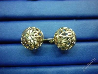 Лот: 1573921. Фото: 1. Серьги женские.Золото 585 пробы... Серьги, каффы