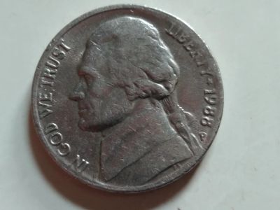 Лот: 19329503. Фото: 1. США 1988. 5 центов (P) . USA Five... Америка