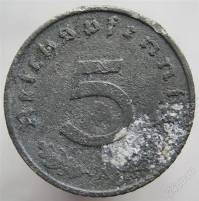 Лот: 1813778. Фото: 1. vz Германия 5 пфенигов 1942 A. Германия и Австрия