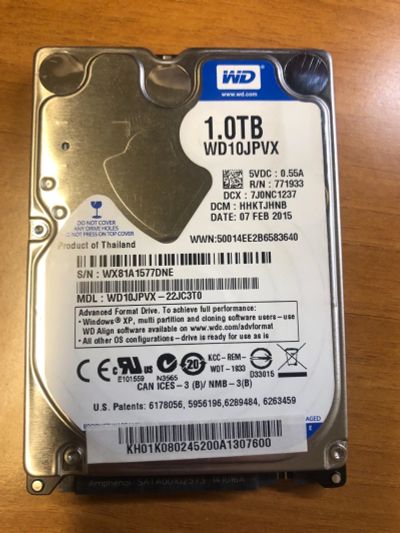 Лот: 15479144. Фото: 1. Жёсткий диск HDD WD для ноутбука... Жёсткие диски (HDD)