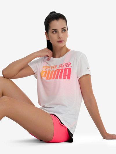 Лот: 23354774. Фото: 1. Футболка женская PUMA, Белый. Другое (спортивная одежда)