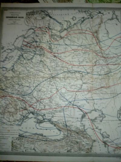 Лот: 14910960. Фото: 1. Климатическая Карта Европейской... Картины, гравюры