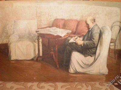 Лот: 1357244. Фото: 1. Картина Ленин в в Смольном. Картины, гравюры