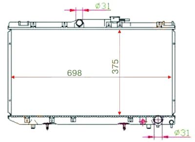 Лот: 3869384. Фото: 1. Радиатор toyota corona/carina... Двигатель и элементы двигателя