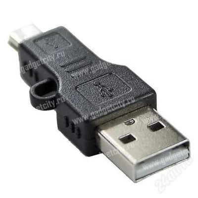 Лот: 3810039. Фото: 1. Переходник miniUSB - USB новый... Шлейфы, кабели, переходники