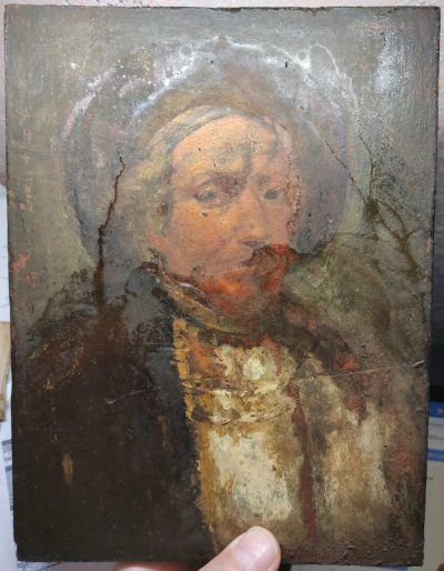 Лот: 18000524. Фото: 1. портрет Неизвестного, письмо на... Предметы интерьера и быта