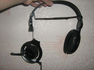 Лот: 1673661. Фото: 1. наушники + микрофон A4tech. Наушники, гарнитуры
