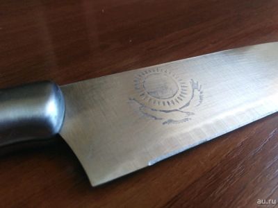 Лот: 13756563. Фото: 1. Нож с гравировкой "Казахстан". Ножи, топоры