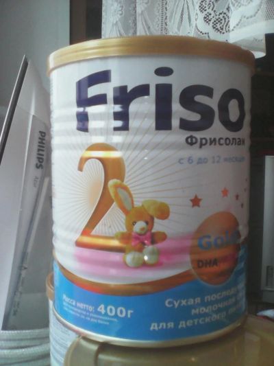 Лот: 5387681. Фото: 1. Смесь Friso фрисолак 2. Детское питание