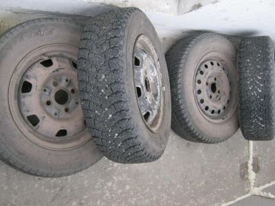Лот: 4802805. Фото: 1. колёса Шины на штамповках R13... Шины на дисках