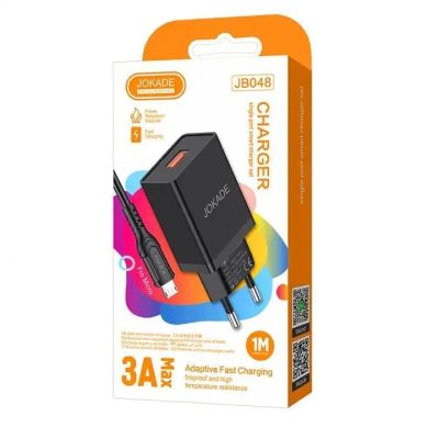 Лот: 22142774. Фото: 1. СЗУ JOKADE JB048 1*USB + microUSB... Зарядные устройства, блоки питания, адаптеры сетевые для смартфонов