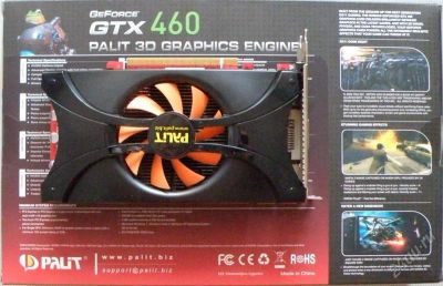 Лот: 2696164. Фото: 1. Palit GeForce GTX 460 с 768 МБ... Видеокарты