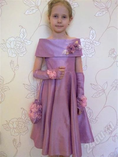 Лот: 346002. Фото: 1. Платье детское фиолетовое, рост... Платья, сарафаны