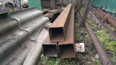Лот: 5285940. Фото: 1. Столб на Ворота 3метра из профильной... Металлопрокат