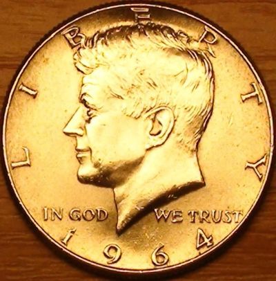 Лот: 15720690. Фото: 1. 1/2 доллара 1964г. Джон Кеннеди... Америка