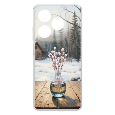 Лот: 25134747. Фото: 1. Чехол Krutoff Clear Case "Верба... Чехлы, бамперы