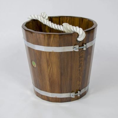 Лот: 23960933. Фото: 1. Ведро Bentwood 15л. листв. мореная. Банные принадлежности