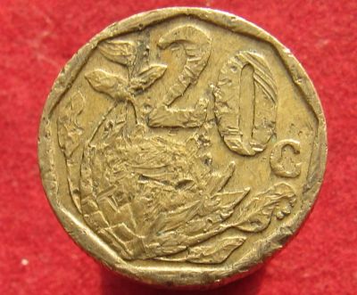 Лот: 15333554. Фото: 1. ЮАР 20 центов, 2008г. Остальные страны
