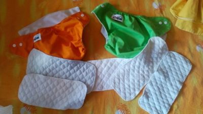 Лот: 9833565. Фото: 1. многоразовые подгузники+вкладыши. Детская гигиена