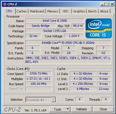 Лот: 8926734. Фото: 1. CPU Intel Core i5-2500 3.3 GHz... Процессоры