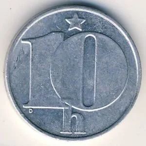Лот: 8722755. Фото: 1. 10 геллеров 1977 года. Чехословакия... Европа