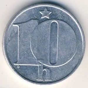Лот: 8722755. Фото: 1. Чехословакия 10 геллеров 1977... Европа