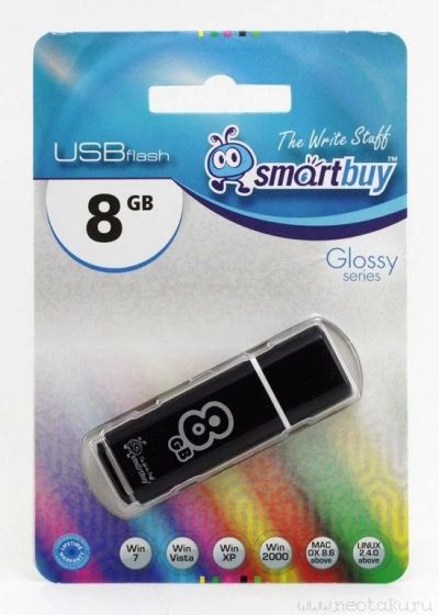 Лот: 4998728. Фото: 1. USB-флеш 8GB Smart Buy Glossy... USB-флеш карты