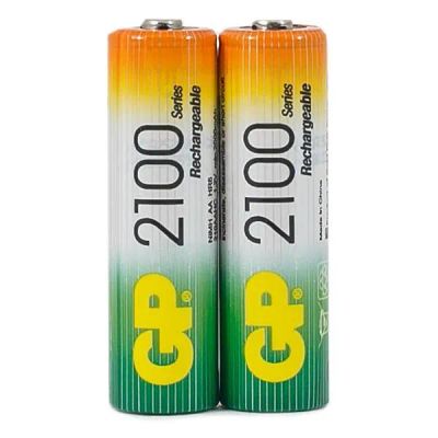Лот: 24572335. Фото: 1. Аккумуляторы GP AA (HR6) 2100mAh... Батарейки, аккумуляторы, элементы питания