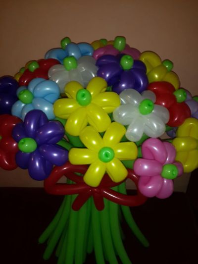 Лот: 6647320. Фото: 1. Ромашки, цветы из воздушных шаров. Воздушные шары
