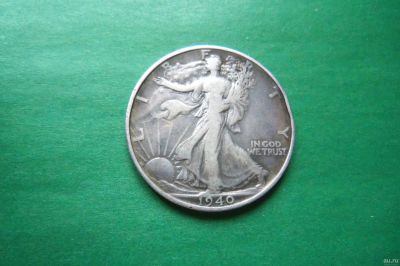Лот: 16983634. Фото: 1. США 50 центов полдоллара 1940... Америка