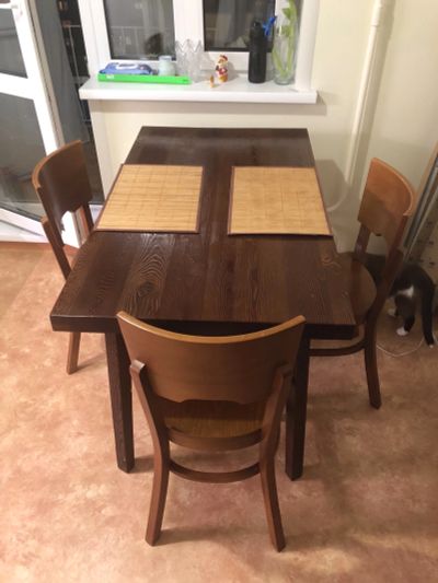 Лот: 12241915. Фото: 1. Кухонный стол из массива. Столы, стулья, обеденные группы