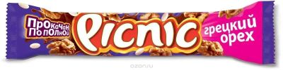 Лот: 10125145. Фото: 1. шоколадный батончик Picnic грецкий... Корма