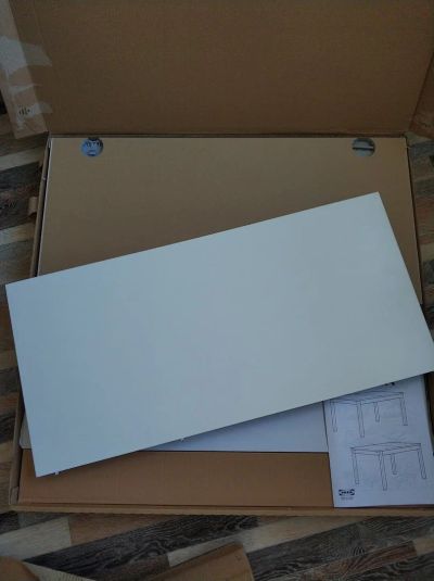 Лот: 13003532. Фото: 1. Стол IKEA раздвижной новый белый... Столы, стулья, обеденные группы