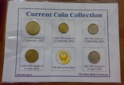 Лот: 4822296. Фото: 1. Вьетнам набор 5 монет. Азия