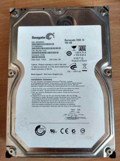 Лот: 10033107. Фото: 1. Неисправный ST3750528AS. Жёсткие диски (HDD)