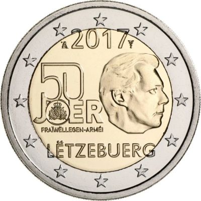 Лот: 9800344. Фото: 1. 2 Евро 2017 год Люксембург "50-летие... Европа