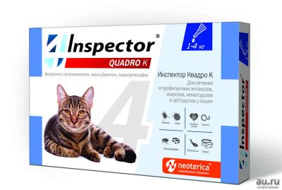Лот: 15665120. Фото: 1. Инспектор капли на холку для кошек... Косметика, лекарства