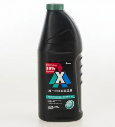 Лот: 18584527. Фото: 1. Антифриз x-freeze green 1кг 000014930. Масла, жидкости