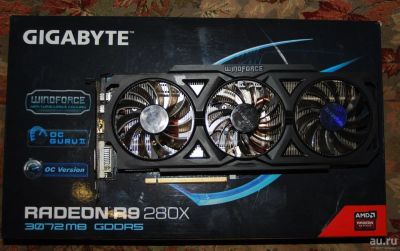 Лот: 8151829. Фото: 1. GigaByte AMD Radeon R9 280X 3072mb... Видеокарты