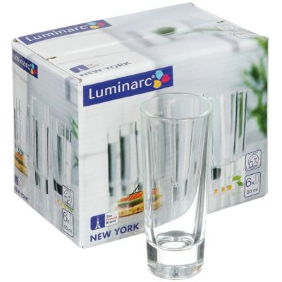 Лот: 24112981. Фото: 1. Стопка стекло, 50 мл, 6 шт, Luminarc... Рюмки, стопки
