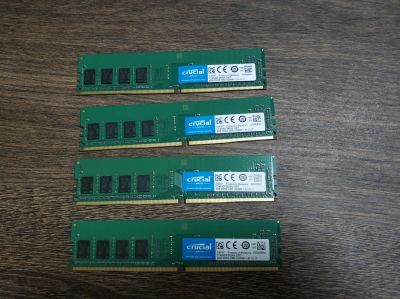 Лот: 19907673. Фото: 1. Crucial DDR-4 4GB 2400МГц 4шт... Оперативная память